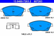 ATE 13.0460-7263.2 BRAKE PAD SET, DISC BRAKE FRONT AXLE FOR CHEVROLET OPEL