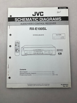 JVC RX-E100SL Original Schematic Diagrams Free Shipping