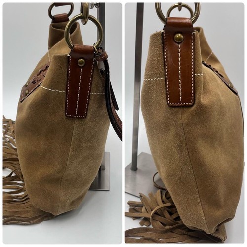 Extreme Beauty Coach Shoulder Bag Suede Fringe Y2K 10401 - Picture 8 of 10