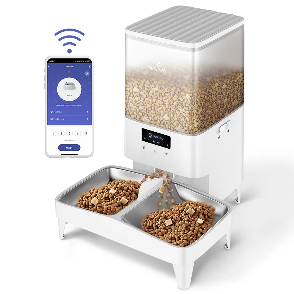 5L Automatic Smart Pet Feeder App Control WiFi Anti clog Cat Dog