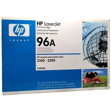 HP 96A Black Toner Cartridge C4096A OEM NEW Genuine SEALED Laserjet 2100 2200 IK