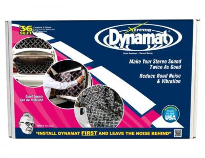 Dynamat Xtreme Großpackung Schalldämmung Packung neu schwarz 36 Quadratfuß 9 Blatt 18''x32''