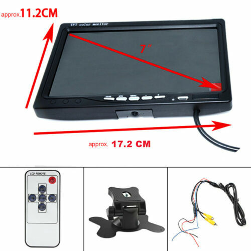 7 Zoll TFT LCD Monitor + Wireless Auto Rücksicht System Nacht Rückfahrkamera CCD - Bild 2 von 10