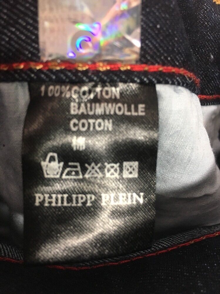 PHILIPP PLEIN MEN'S ILLEGAL FIGHT CLUB STRAIGHT CUT JEANS PHILIPP PLEIN MEN'S ILLEGAL FIGHT CLUB STRAIGHT CUT JEANS