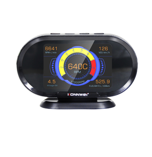 KW206 OBD2 EOBD per scanner guasti auto 12V + head-up display due in uno - Foto 2 di 4