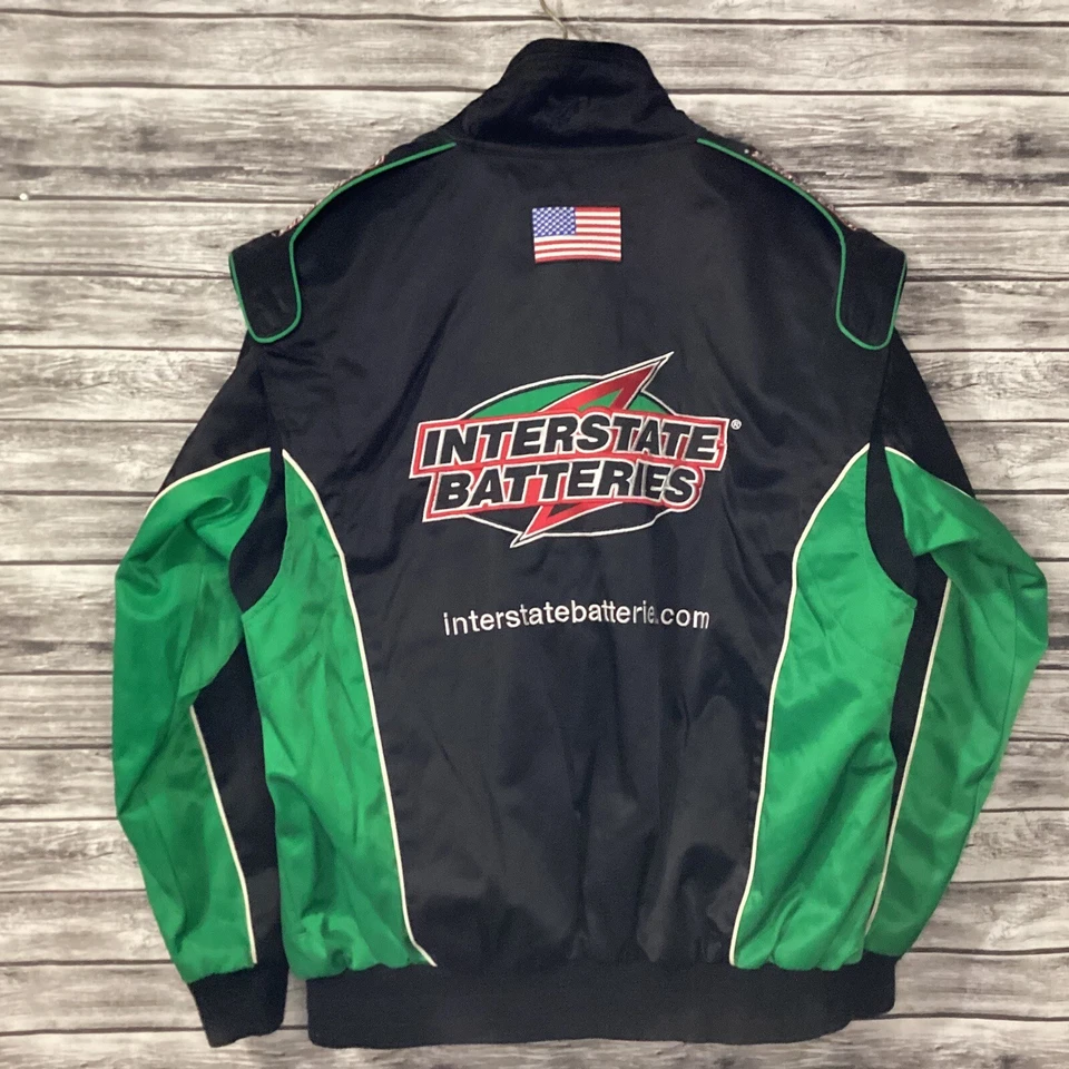 Chaqueta de Carreras Bobby Labonte Hombres Grande Negra NASCAR Chase Authentics Drivers Line Foto 2 de 4