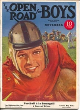MAG: Open Road For Boys 11/1935-Parkhurst football cover-Eddie Rickenbacker a...