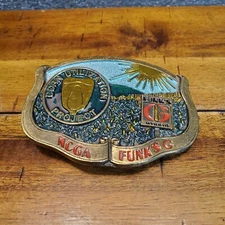 Funk's G Hybrid NCGA Corn Utilization Project Belt Buckle Research Seeds