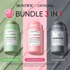 Bundle 3 In 1 Clay Mask Stick / Mugwort Clay Mask Stick+ Alaska Volcano Clay Dee