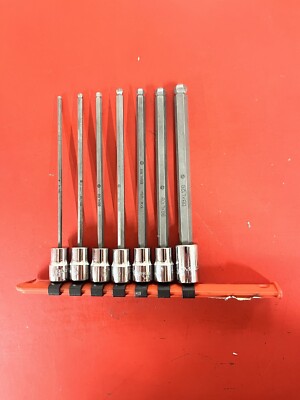 Matco 7 pc Long Allen Ball SAE 3/8'' drive