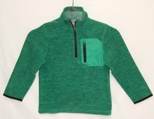 New C9 CHAMPION Kids Boys Green Zip Pocket 1/2 Zip Fleece Sweatshirt XS 4-5 