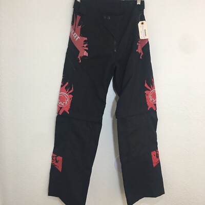 NEW Ocelot Red & Black Racing Motocross Pants Size 28 Mens Riding Convertible