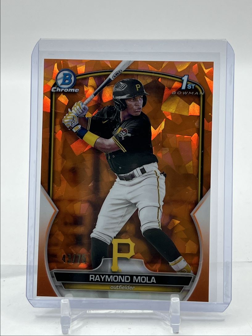 RAYMOND MOLA 2023 BOWMAN CHROME 1ST SAPPHIRE ORANGE /75 Q1856