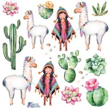 Violette Stickers Llama Cactus Party Crafts Planner Supply Scrapbook
