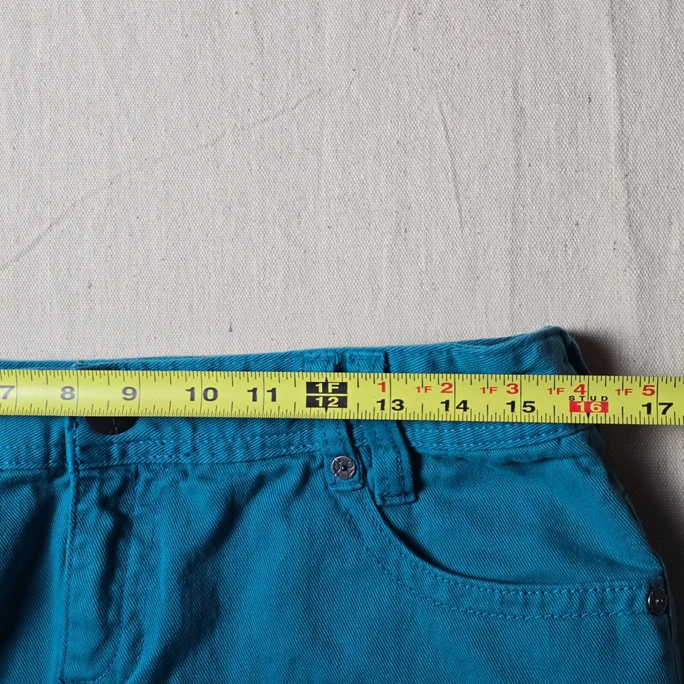 Roxy 女式绿松石弹力牛仔裙 11 码休闲二手 — 第 4/4 张图片