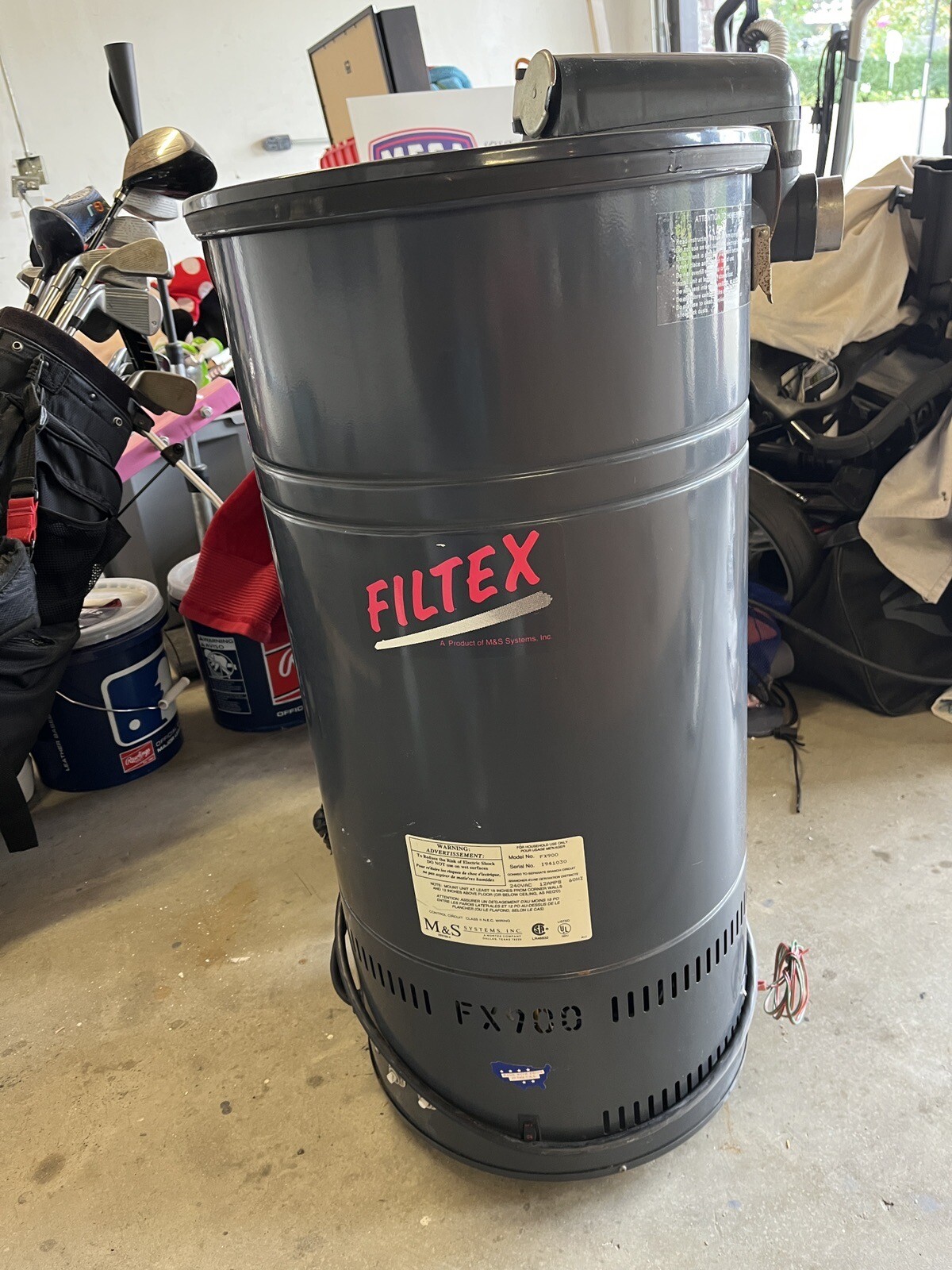 FILTEX Central Vacuum FX900 plus 35’ Covered Hose & Brush Attachment M