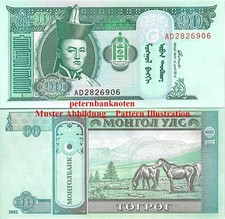 MONGOLEI / MONGOLIA  10 Tugrik  2002 Unc P. 62B  615#❇️❇️