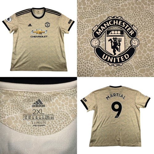 Adidas Manchester United 2019-2020 Away Football Shirt #9 MARTIAL Mens XXL
