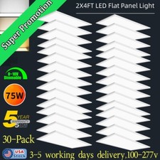 2x4 LED Flat Panel Light Fixture 5000K Daylight, Drop Ceiling Office Lights 75W