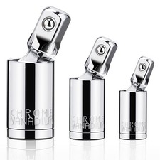 3pcs Universal Joint Socket Set 14 38 12 Drive Swivel Socket Adapter Set