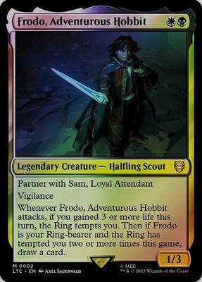 Frodo, Adventurous Hobbit FOIL MTG Mythic Rare Lord of the Rings Magic Commander