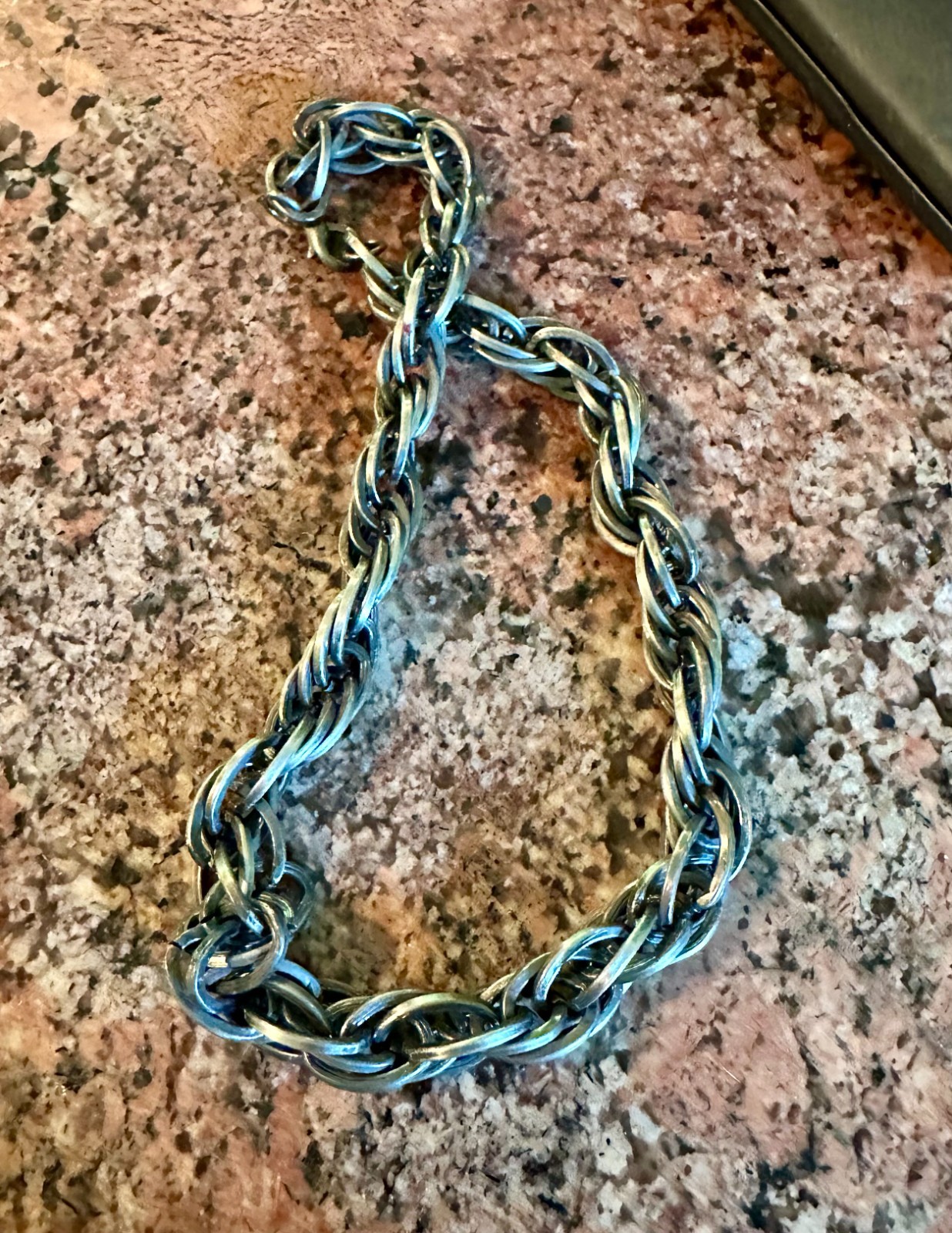 Heavy Metal Solid Silver Twisted Link Chain Motor… - image 4