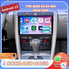 For Audi A4 S4 RS4 2000-2009 Car Stereo Radio GPS DAB+ Car Play Android 15 64GB
