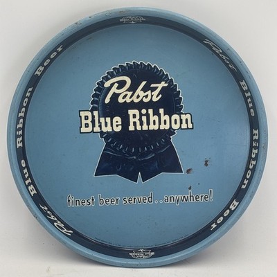 Original Vintage Pabst Blue Ribbon Beer Tray  Finest Beer Served  Milwaukee Wis