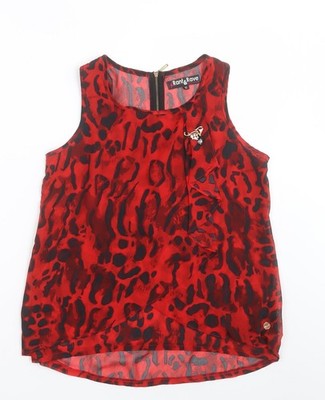 Rotes Basic-Tanktop Damen UK-Größe 10 von Rant & Rave