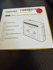 TOMASHI 6508 Portable Cassette Tape Player/Recorder Clear White
