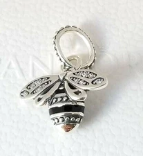 Sparkling Queen Bee Authentic Sterling Silver Pandora Charm Holidays DEAL