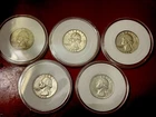 5 silver quarters Mixed Dates 90% Silver Estate Find #128
