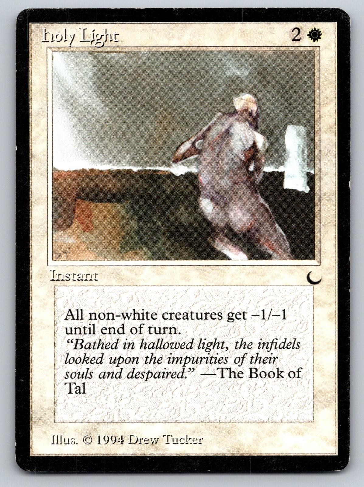 Holy Light Common The Dark Magic: The Gathering Heavily Played