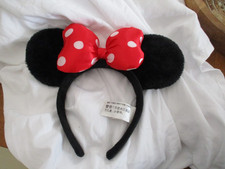 Disney Mickey Ears Minnie dots bow parks Headband Red Black Dot