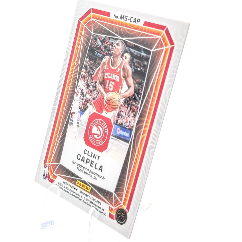 Clint Capela 2023-24 Obsidian Orange Flood /75 Magmatic Signatures Hawks Auto 🔥 - Image 4 of 4