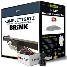 Für FIAT Ducato Kasten/Bus Typ 250 Anhängerkupplung starr +eSatz 7pol 06- NEU