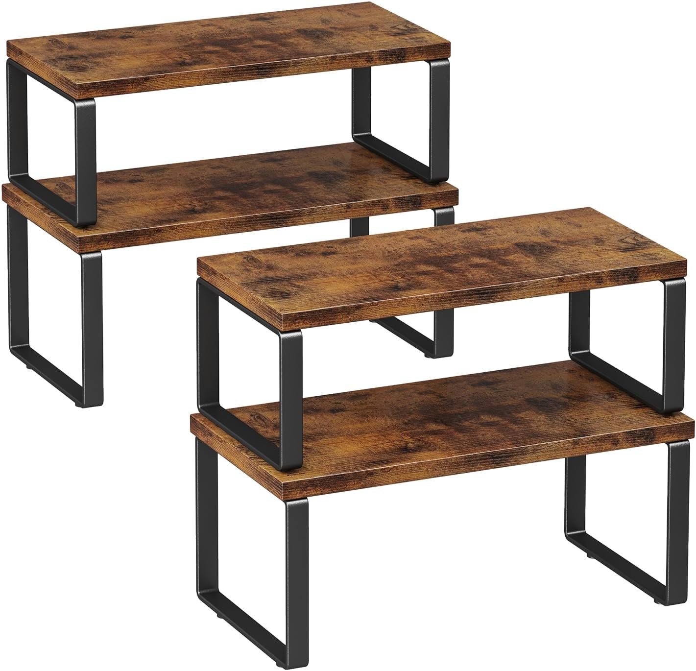 Kitchen Cabinet Organizer 15.75'' Width,Set of 4 Cabinet Shelf Organizer Cabinet-image