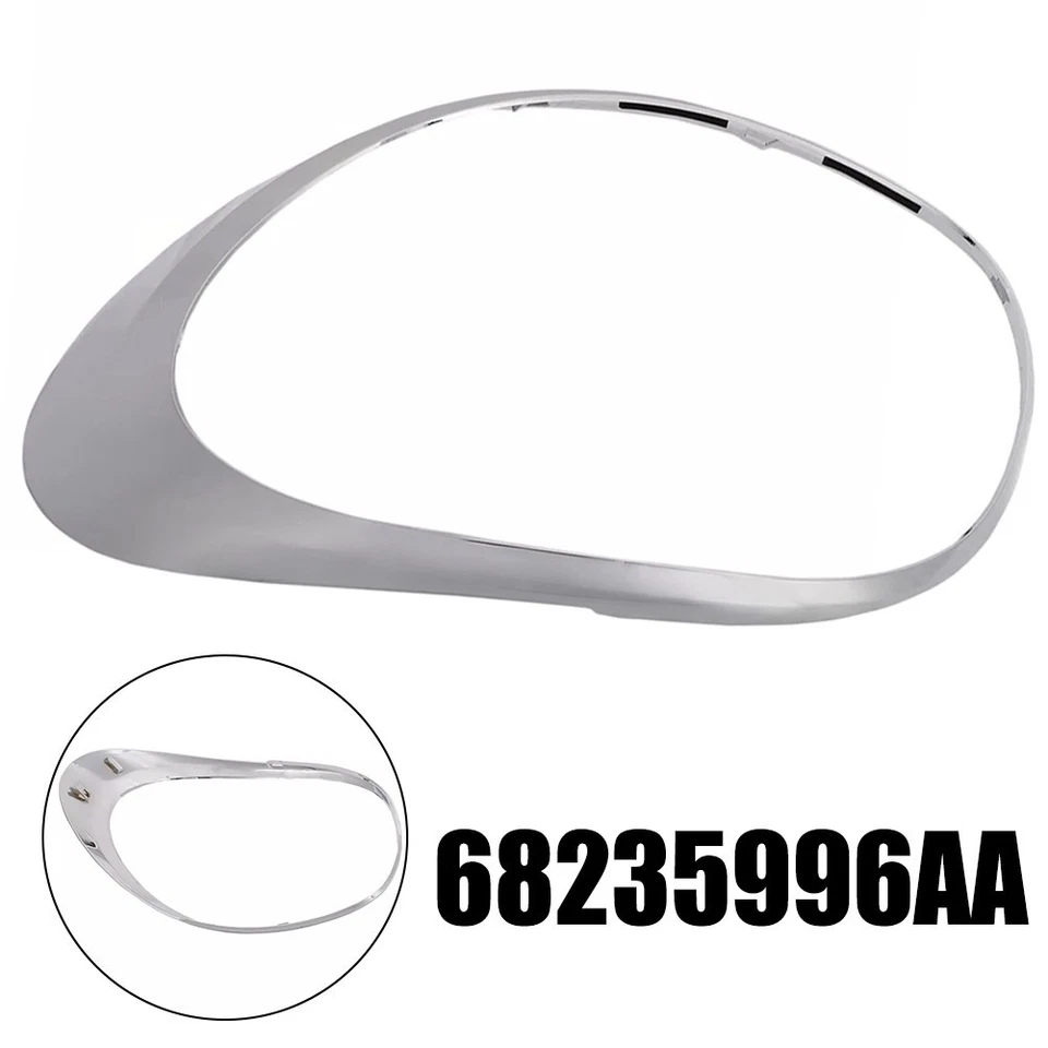For Fiat 500L Right Taillight Lamp Trim Ring ABS Silver Chrome OEM 68235996AA - image 3 of 4