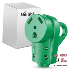 30 Amp RV Female Replacement Plug 125 Volt Heavy 30Amp RV Female plug Green