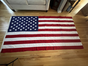Vintage Valley Forge Flag Co. 55" x 104" BEST 100% Cotton 50 Star American Flag