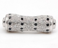 1CT Treated Black Sapphire  Topaz 925 Solid Sterling Silver Ring Sz 6 UB2-3