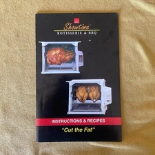 RONCO Showtime Rotisserie & BBQ Model 5000 Instructions & Recipes "Cut the Fat"