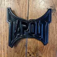 Vintage TAPOUT Tapout Belt Buckle Black MMA Mixed Martial Arts Y2K