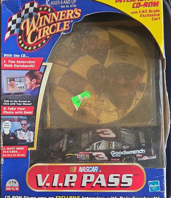 Hasbro NASCAR Dale Earnhardt V.I.P. Pass Interactive CD-ROM w/ 1/43 Car
