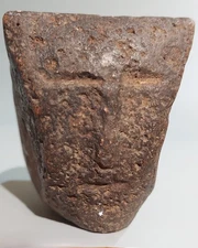 NATIVE AMERICAN CEREMONIAL PIPE BOWL, HAND CARVED FACE