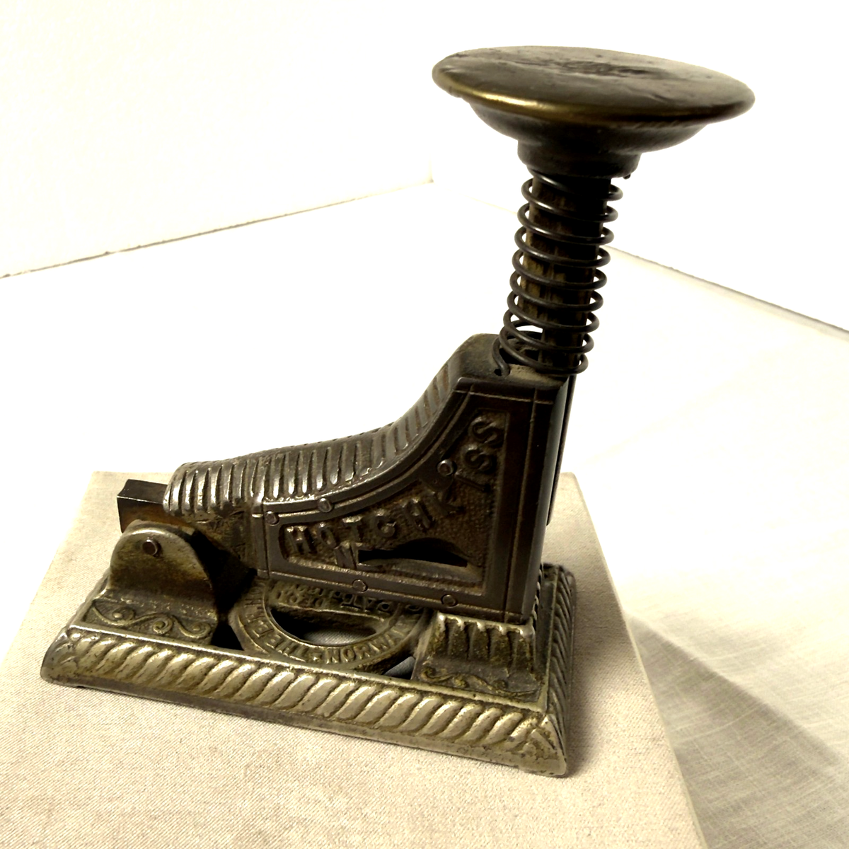 USA Antique エンボッサー Antique The E.H. Hotchkiss No. 1 Office Stapler Norwalk Conn. Pat