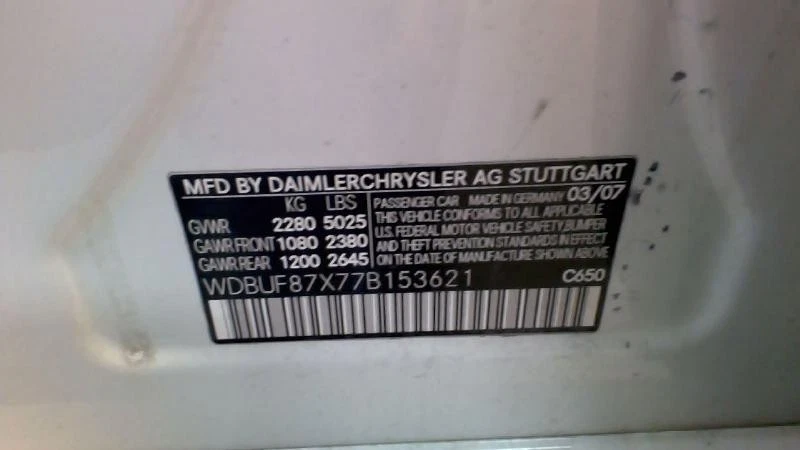 Tampa de convés usada serve: 2007 Mercedes-benz Mercedes e-class 211 tipo Sdn grau E280 - Imagem 4 de 4