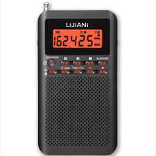 NOAA Weather AM FM Portable Radio Operated by 2 AA Batteries with Stereo Earphon