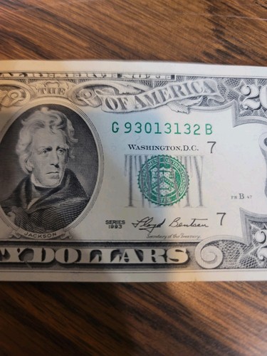 1993 uncirculated $20 Twenty Dollar Bill Federal Note **READ DISCRIPTION** - Picture 4 of 13