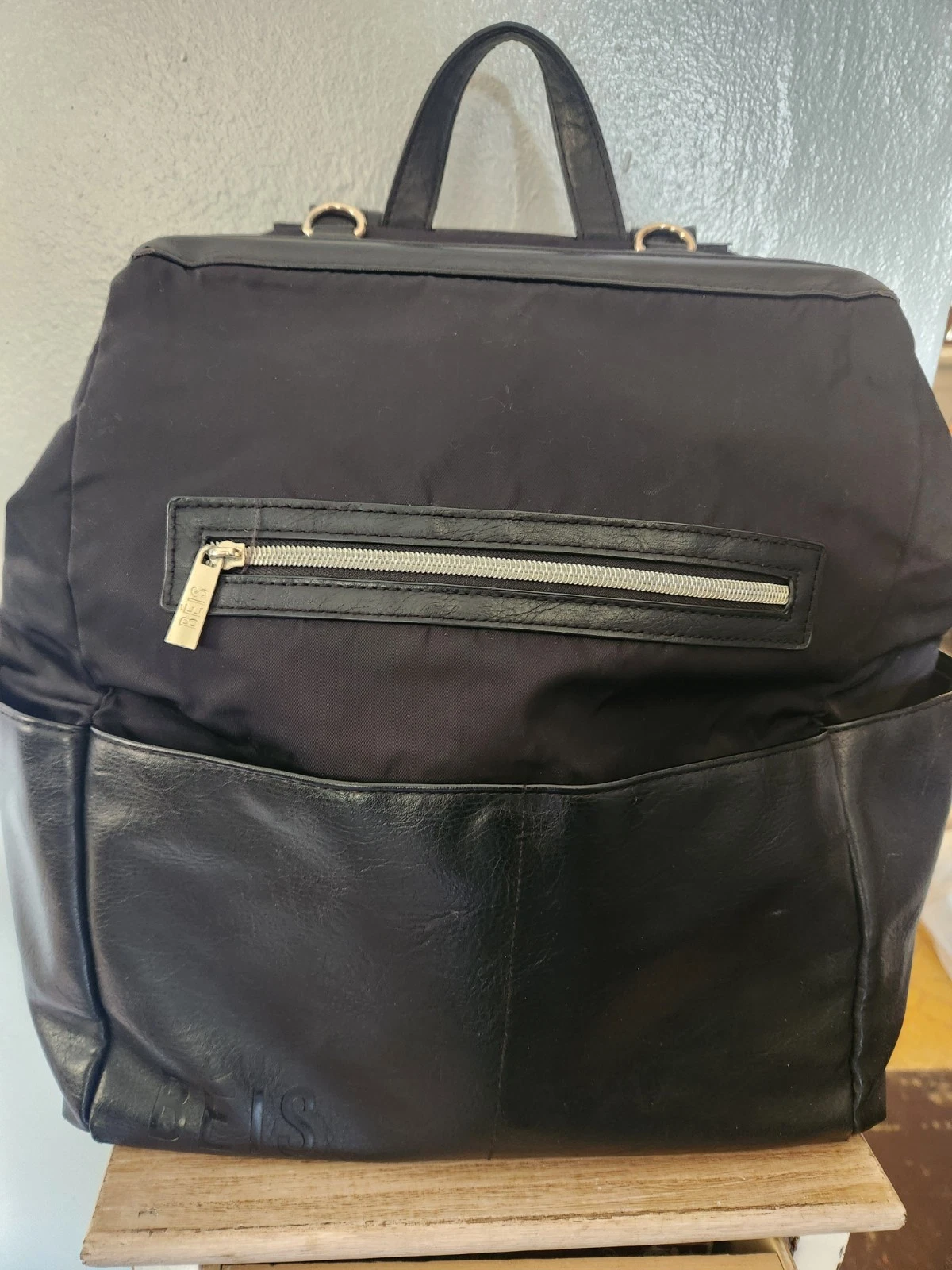 BEIS The Diaper Backpack in Black - Baby Bag Travel - Used Great Condition